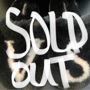 Victoria's Secret Black Fuzzy Slippers